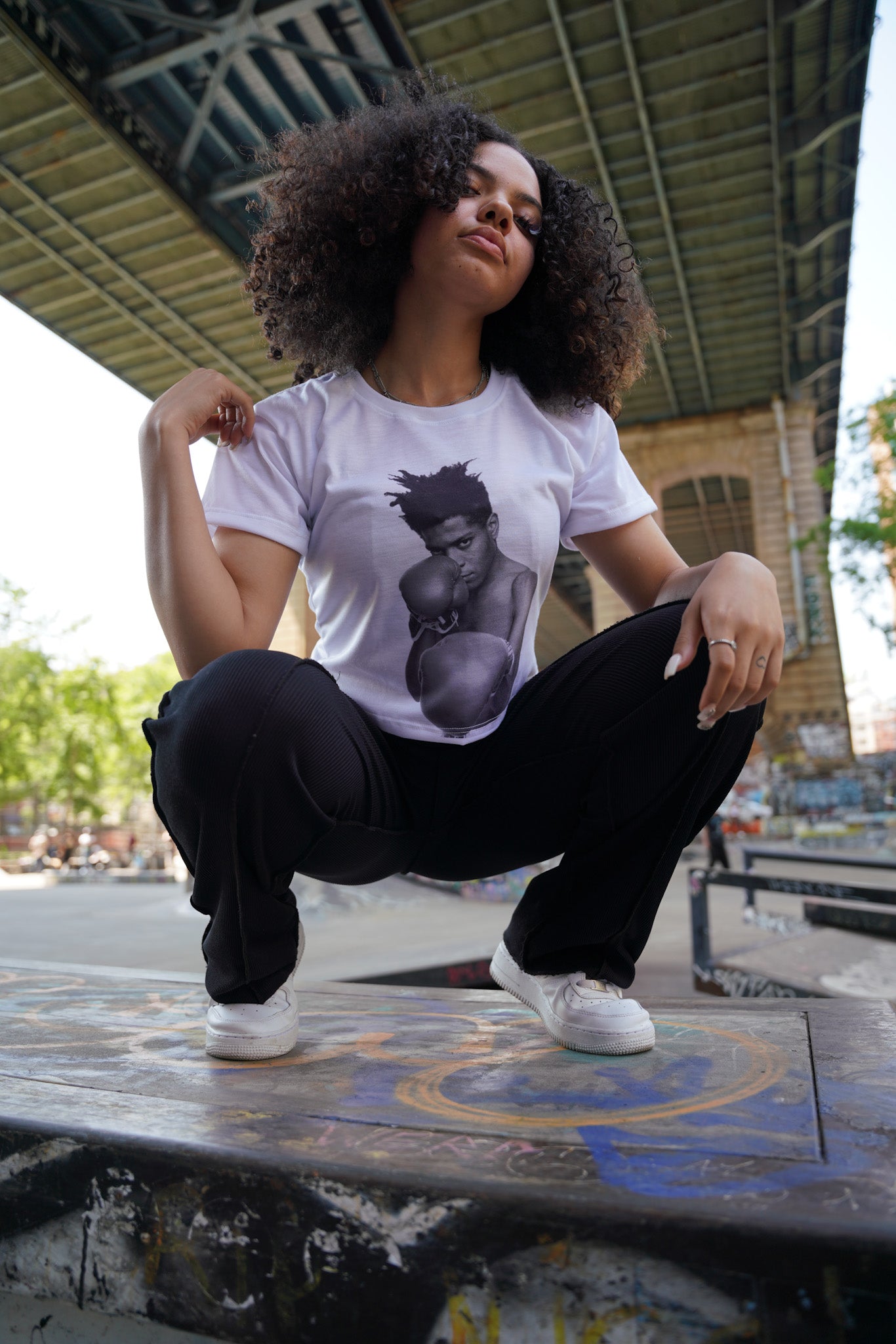 BASQUIAT - Cropped t-shirt