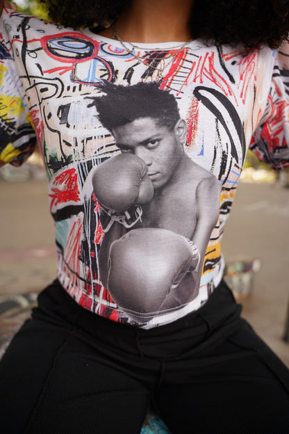 BASQUIAT - Cropped aop t-shirt